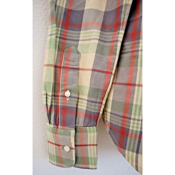 Lauren Ralph Lauren Women Sz XS Multicolor Pastel Plaid L/S Button-Up Shirt - Picture 6 of 7